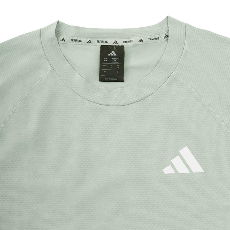 Adidas Футболка Gym+ мужская зеленая — фото 4