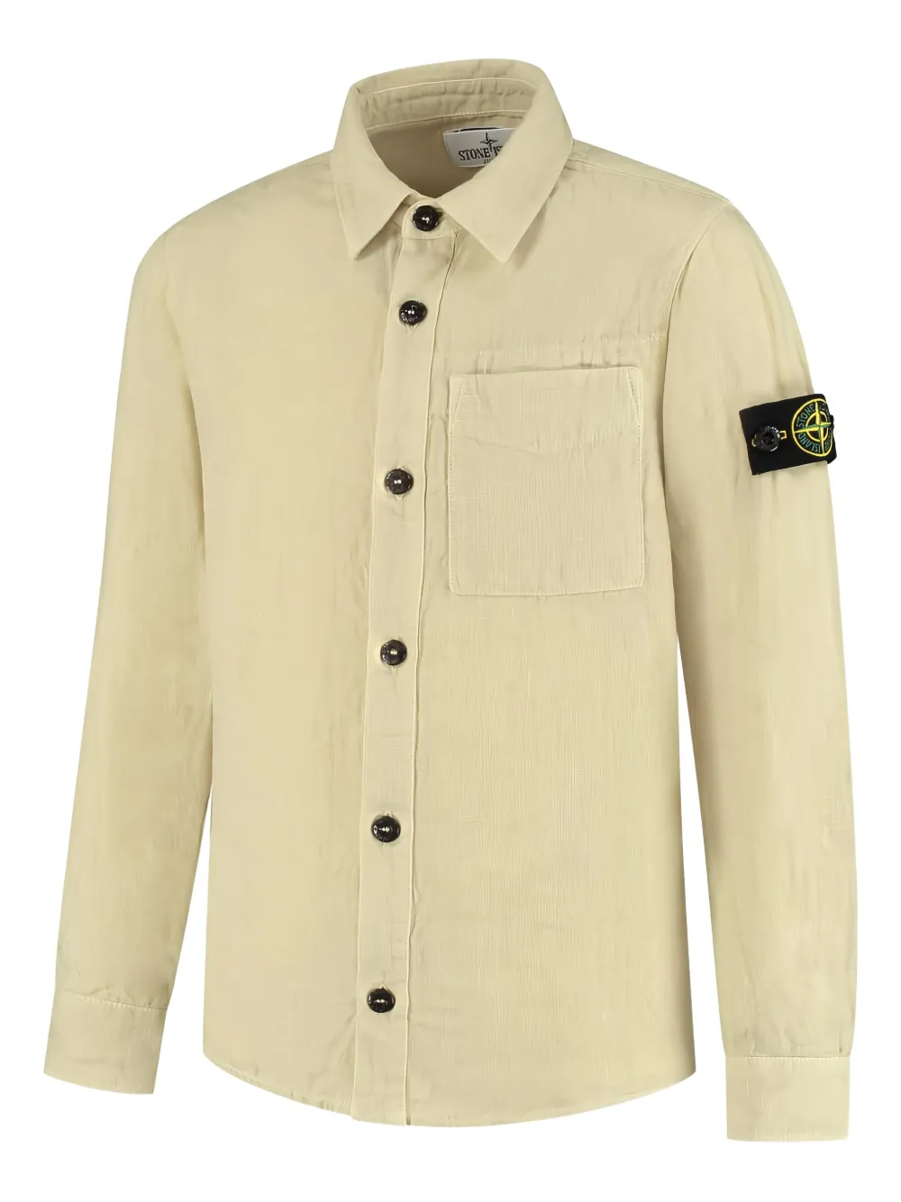 Рубашка на пуговицах Stone Island Junior, нейтральный — фото 2