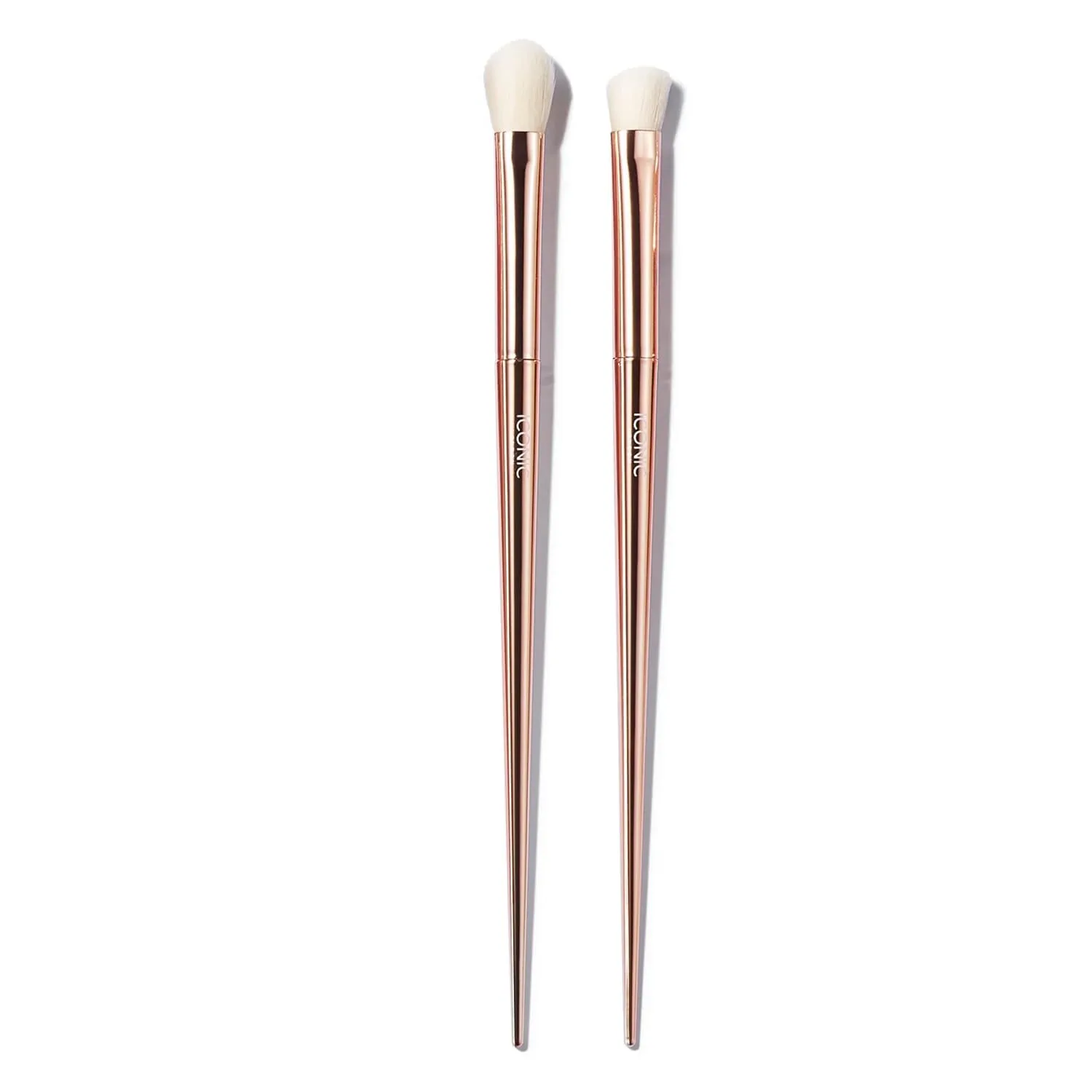 Набор из двух кистей для глаз ICONIC LONDON Ultimate Eye Brush Duo | Включает длинную и среднюю угловую кисти для безупречного растушевывания и смешивания теней., Gold