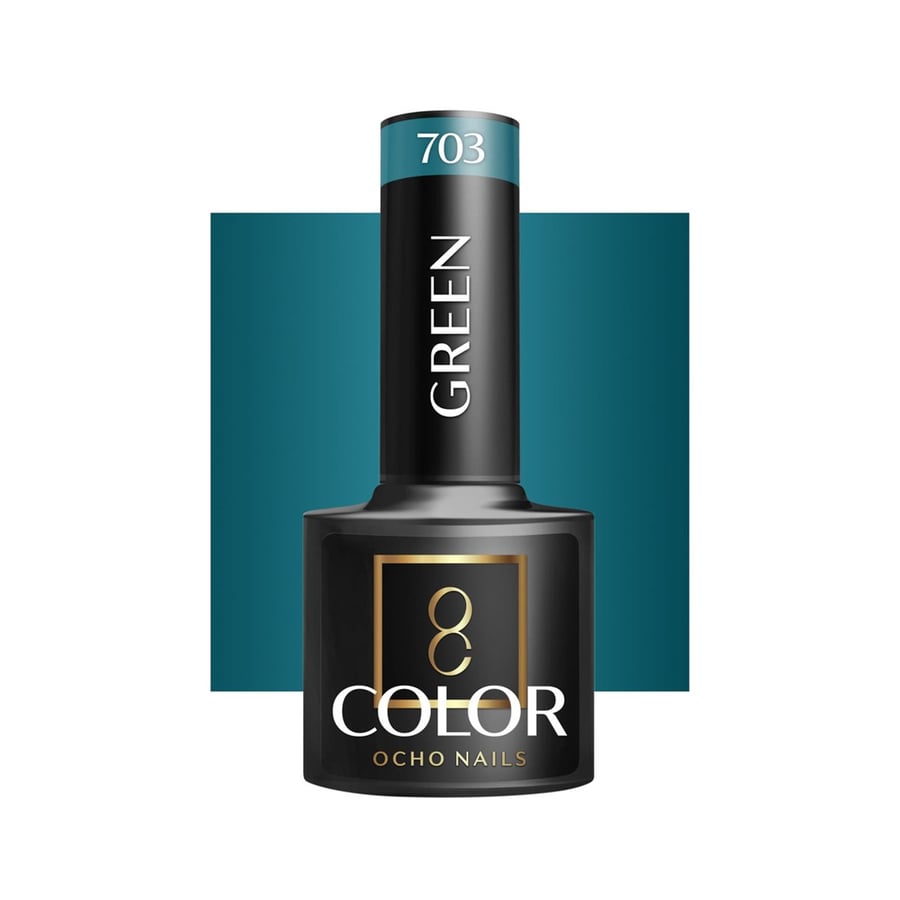 

OCHO NAILS Гибридный лак для ногтей зеленый 703 -5 г Active Shop