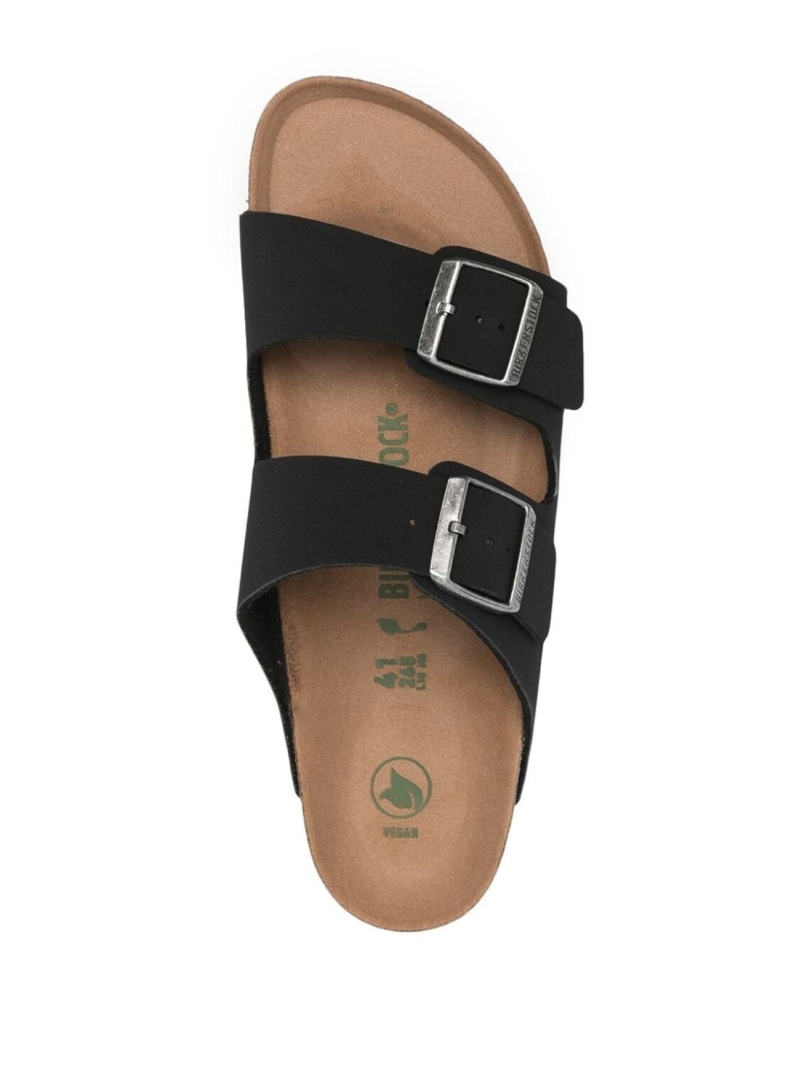 Сандалии Birkenstock Arizona Vegan Birko-Flor Nubuck узкие, черный — фото 4
