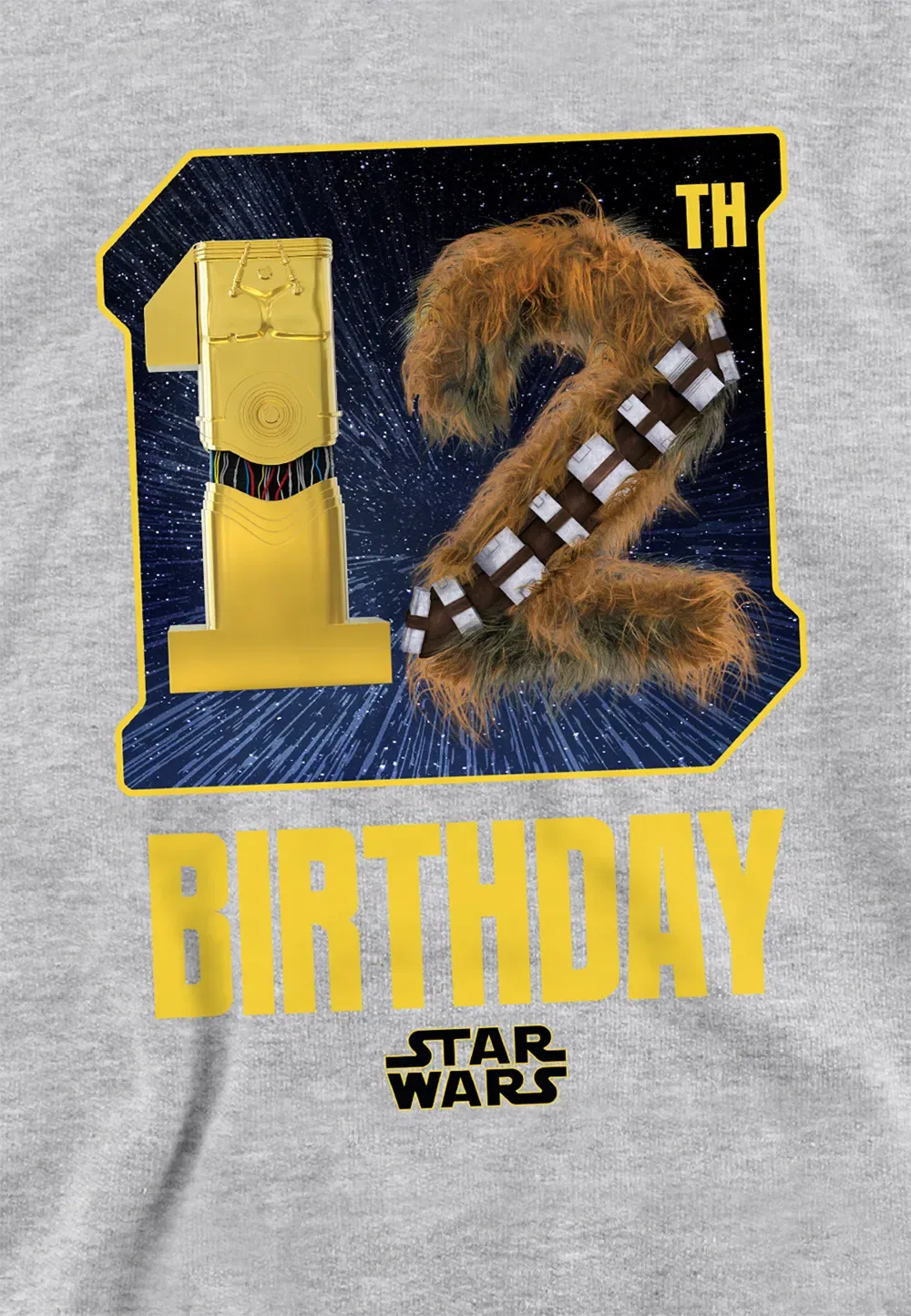 Детский худи Star Wars C3PO и Чубакка, Disney, серый — фото 2
