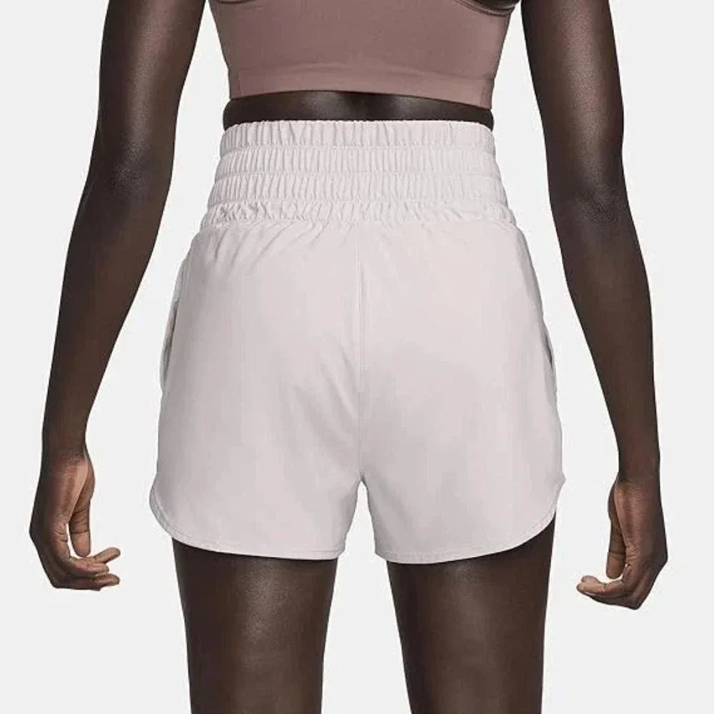 Женские шорты One Dri-Fit фиолетового цвета с подкладкой и очень высокой талией KFC137 Nike — фото 2