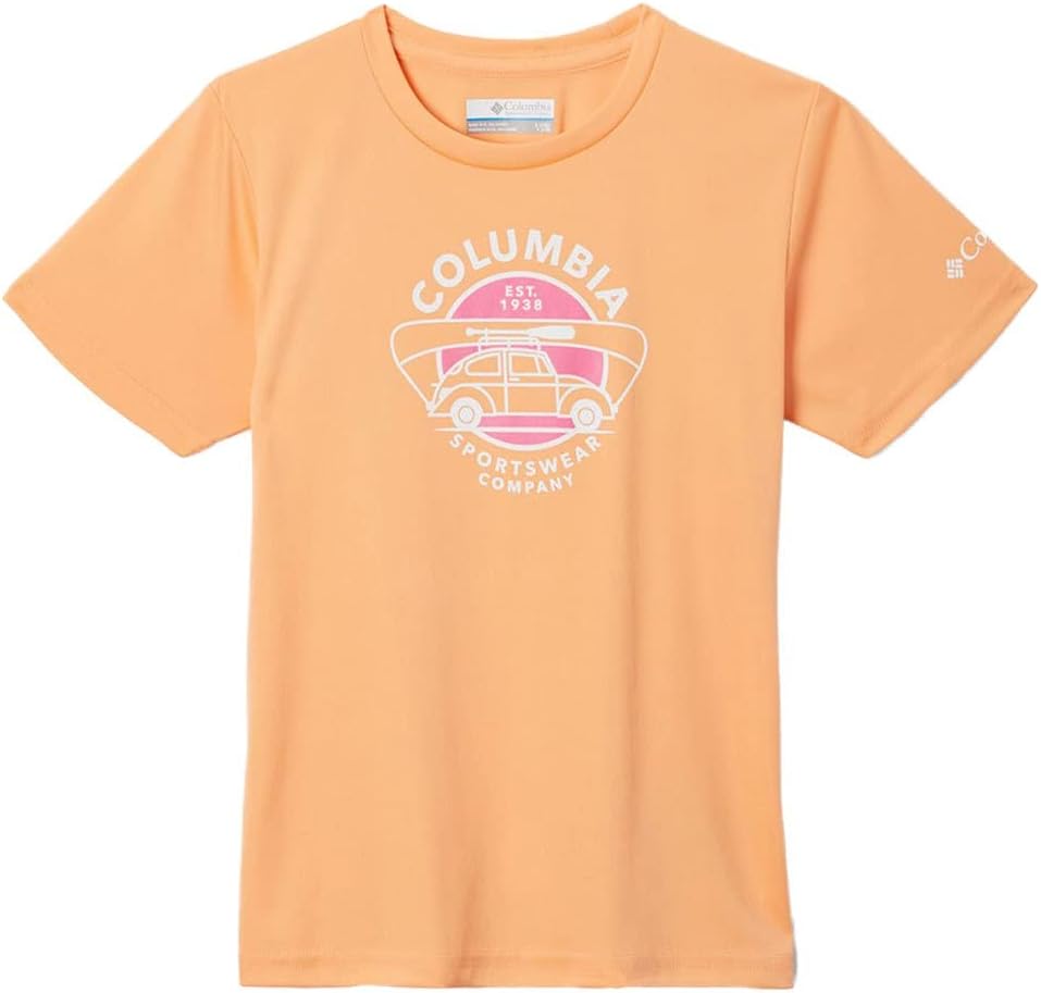 

Columbia Girls' Mirror Creek футболка с коротким рукавом и принтом, Peach/Journey To Fun Graphic, Оранжевый, Columbia Girls' Mirror Creek футболка с коротким рукавом и принтом, Peach/Journey To Fun Graphic