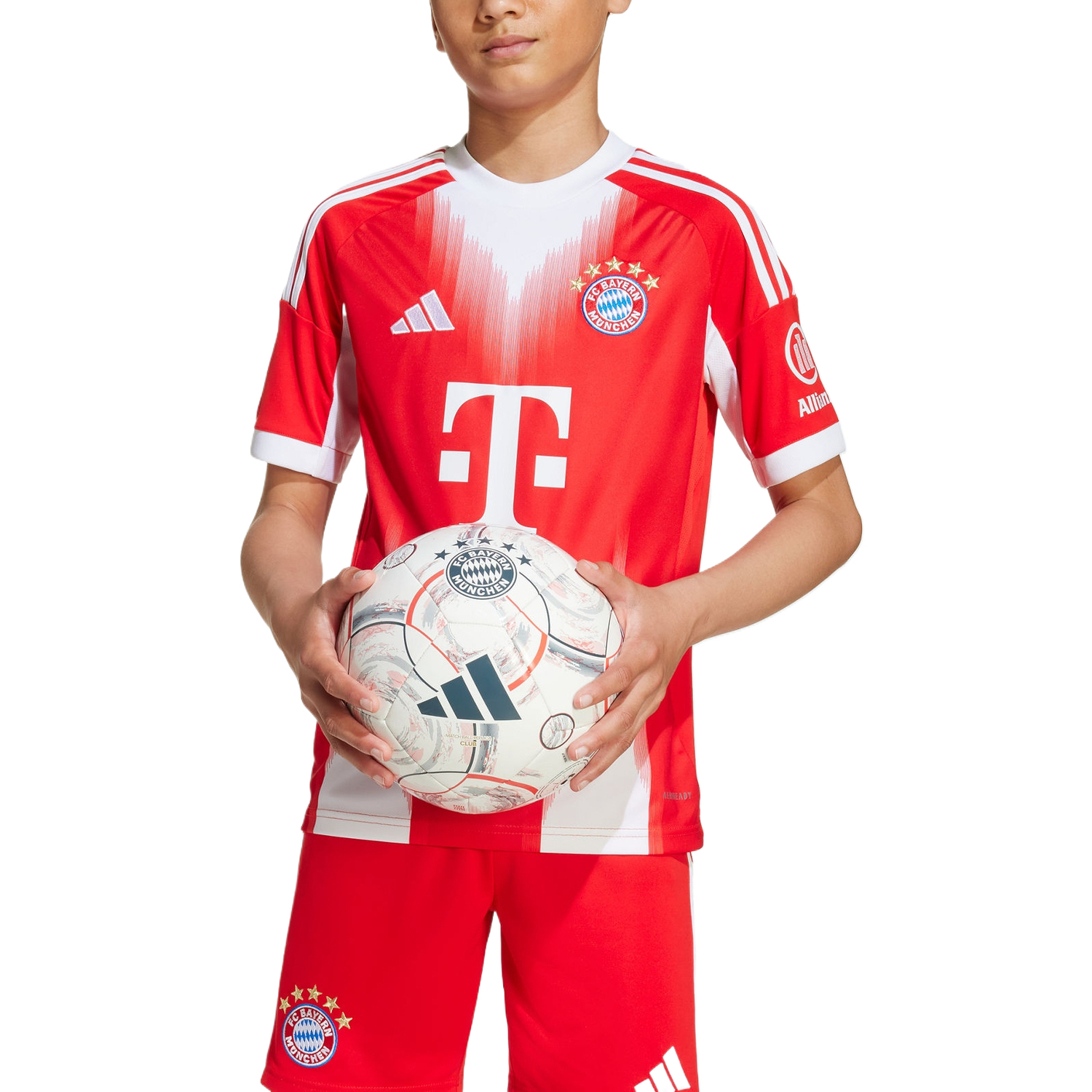 Футболка fc bayern для подростков Adidas, ярко-розовый — фото 4