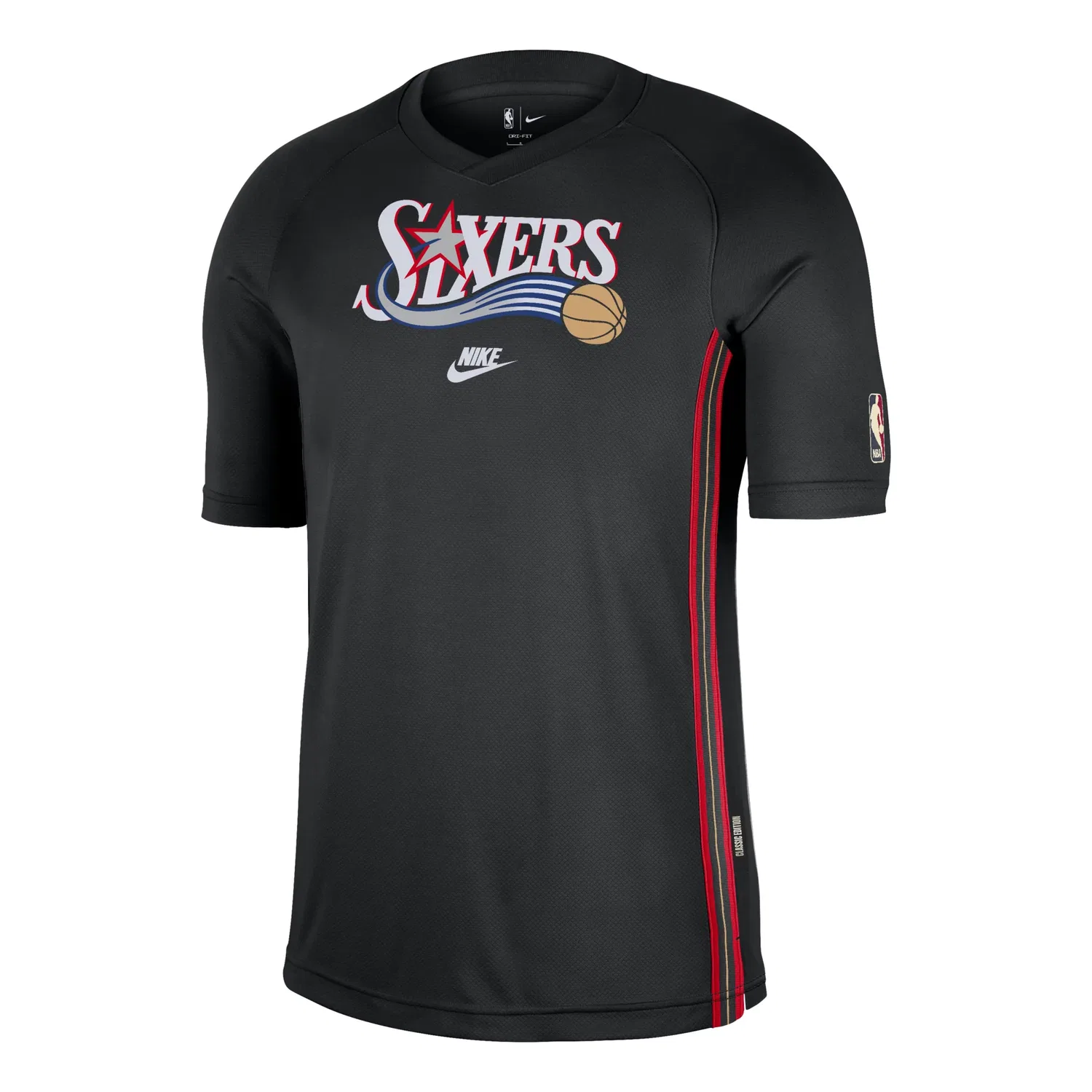 Футболка Nike Philadelphia 76ers 2025/26 Hardwood Classics NBA Dri-FIT, цвет «черный» HQ6399-010