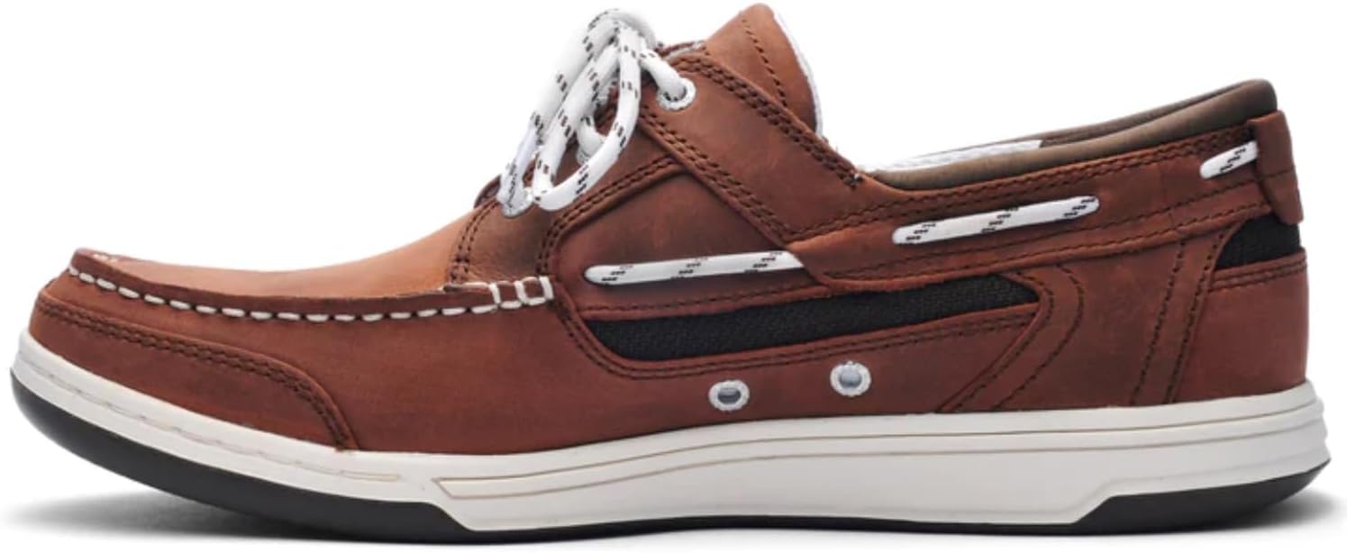 

Мокасины Sebago Triton с тремя отверстиями для шнурков - лодочные туфли из вощеной кожи нубук с дышащей сетчатой подкладкой, удобной стелькой из ЭВА и резиновой подошвой, темно-коричневый