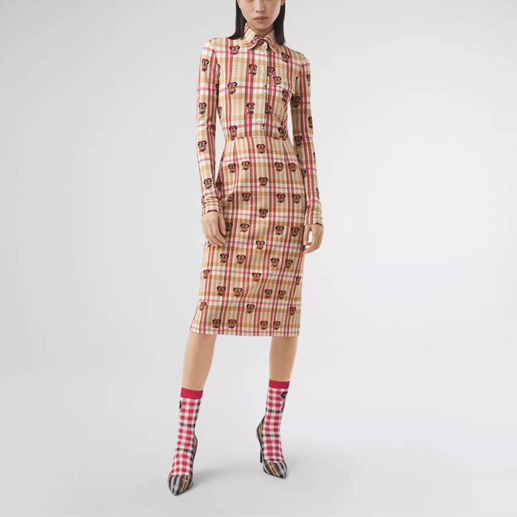 Юбка Burberry Женская повседневная длинная, коричневый — фото 2