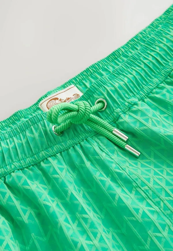 Плавки Next Regular fit textured 5 inch swim shorts, ярко-зеленый — фото 4