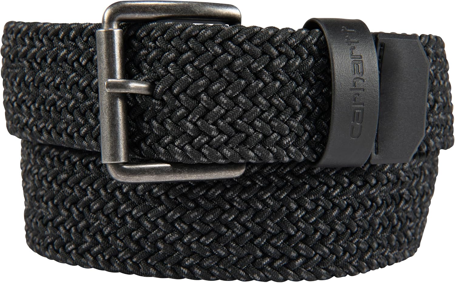 

Carhartt Men's Casual Belts, W/Heavy Duty Flexible Stitching, Available in Multiple Styles, Colors & Sizes, Rugged Flex Nylon Cord Braided (Black)