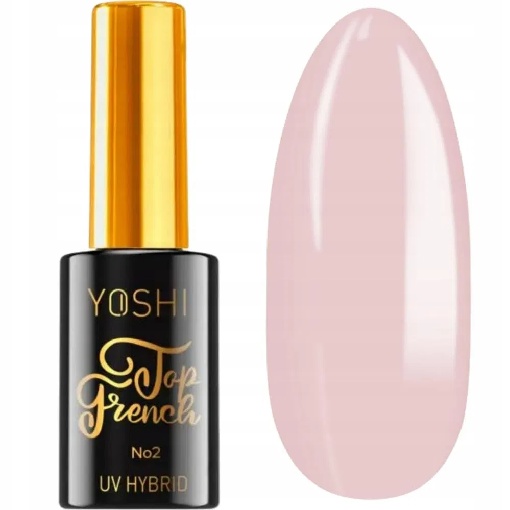 Гибридный топ для ногтей Yoshi Top Hybrid Style French Nude Dirty Pink Opaque No 2 10 мл Yoshi