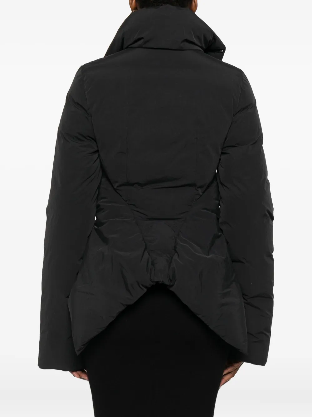 Стеганая куртка асимметричного кроя Rick Owens, черный — фото 4