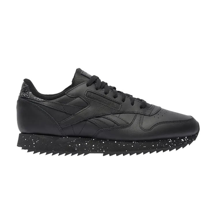 

Кроссовки Reebok Classic Leather Ripple 'Black White Speckled', черный