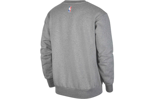 Толстовка courtside heritage fleece round neck pullover los angeles lakers gray Nike, серый — фото 2