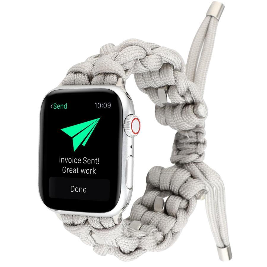 

Zhongwo Часы Strap Apple Compatibility Nylon Material 49mm, Silver Gray