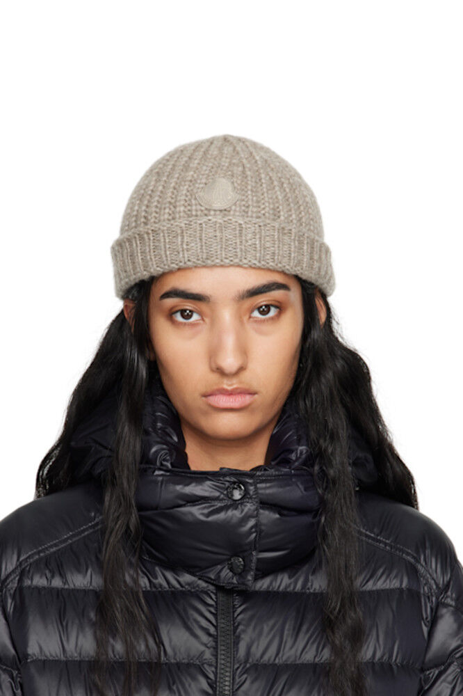 

Шапка из натуральной шерсти цвета тауп Moncler