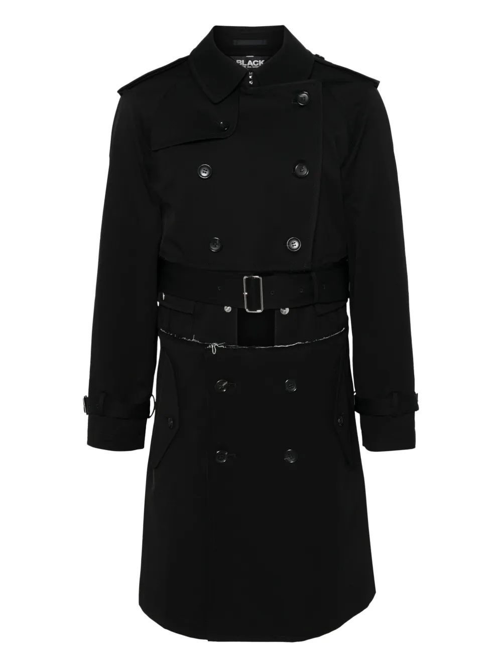 

Твиловый тренч Black Comme Des Garçons, черный