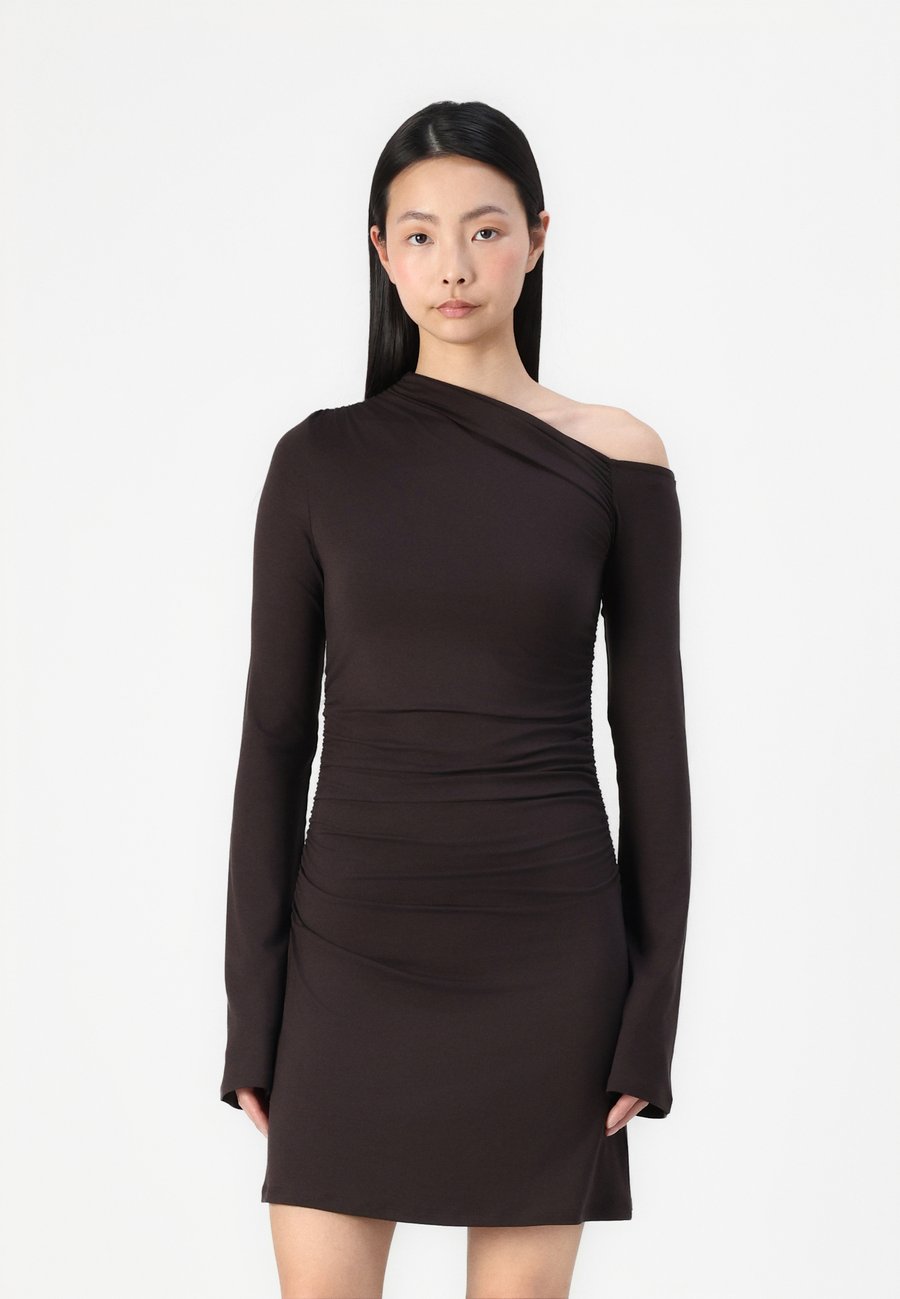 

Платье Weekday MINI LONG SLEEVE DRESS, Brown Dark/Brown