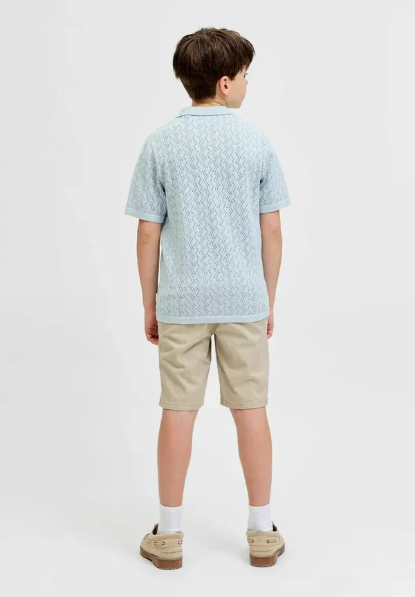 Детское трикотажное поло Jack & Jones Junior, кашемирово-синий — фото 3