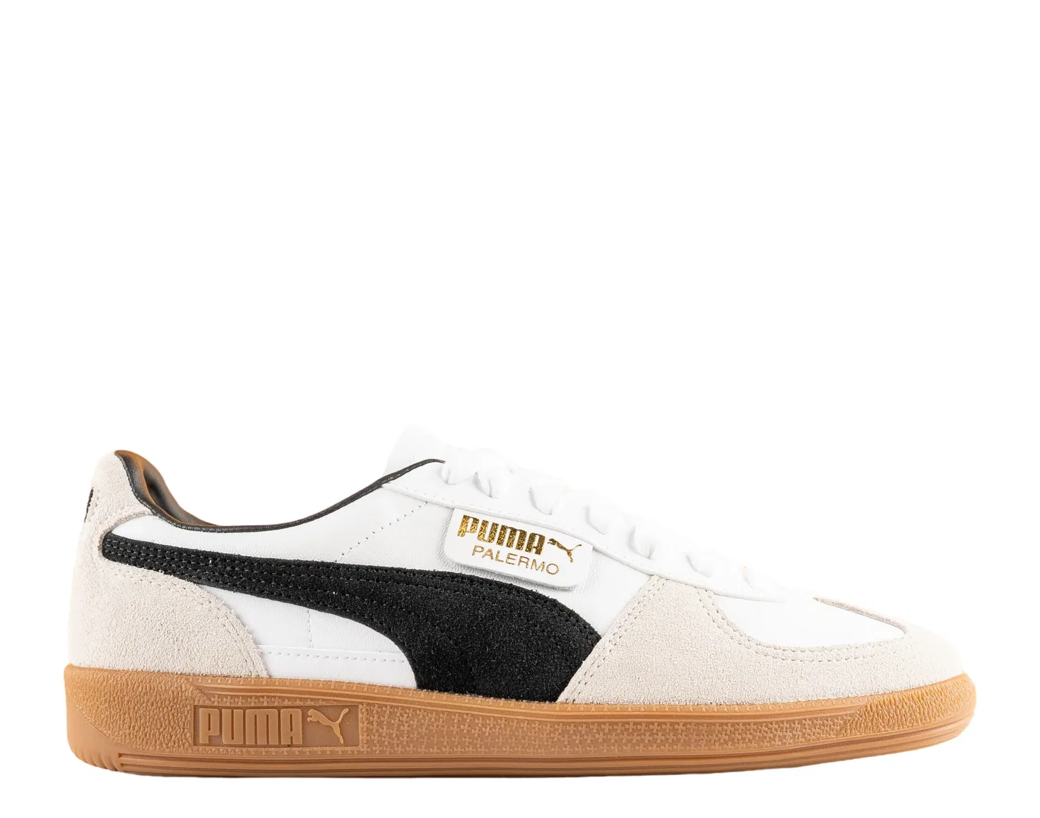 Мужские кожаные кроссовки Puma Palermo OG для футбола, модель 396464-01, коричневый — фото 2