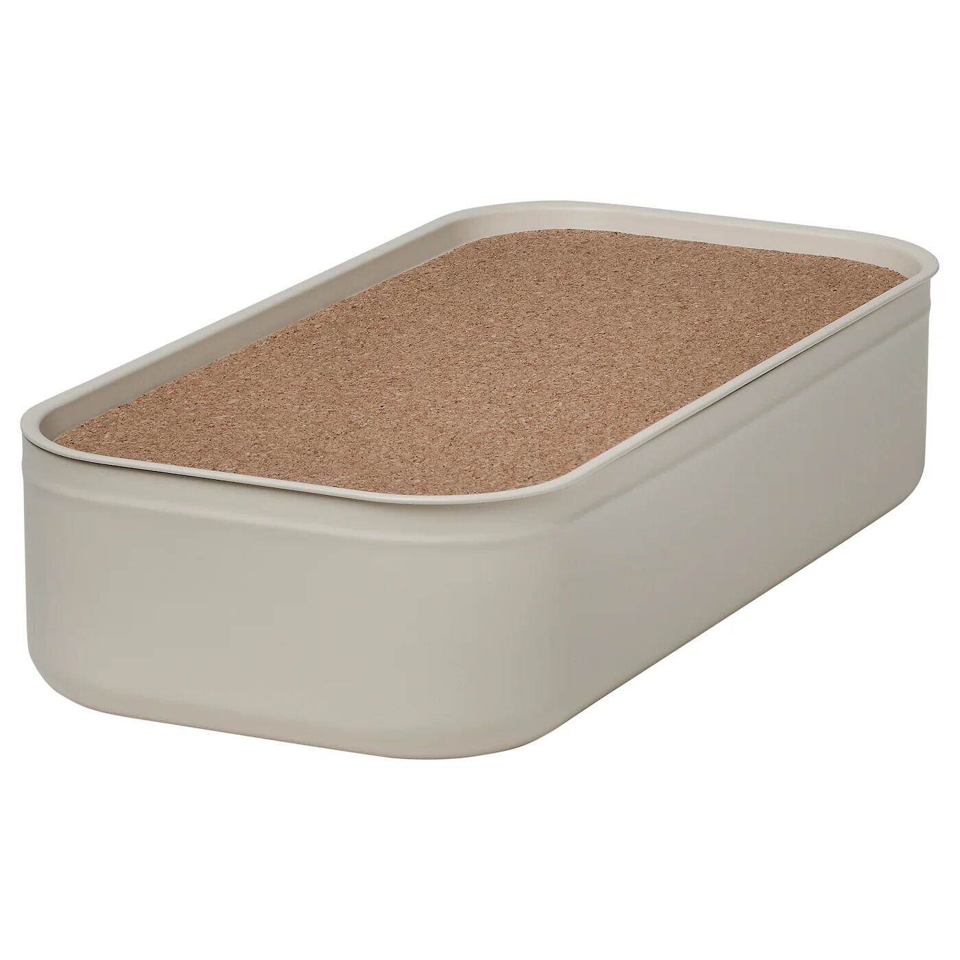 

Коробка с крышкой, светло-бежевый, 12х24х6 см, HARVMATTA IKEA