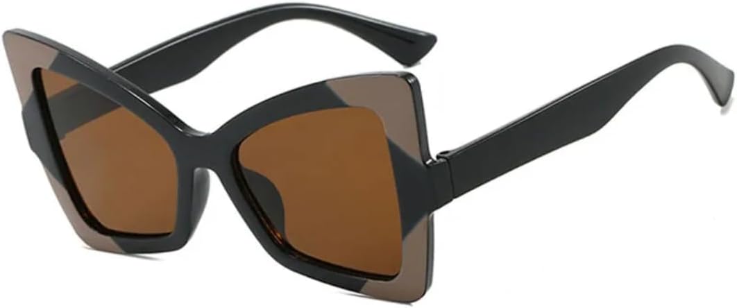 

Модные солнцезащитные очки большого размера для женщин, роскошные летние солнцезащитные очки для мужчин, для путешествий, вечеринок, поездок, с защитой от УФ-излучения UV400 VVTWSSW, Black Coffee Brown