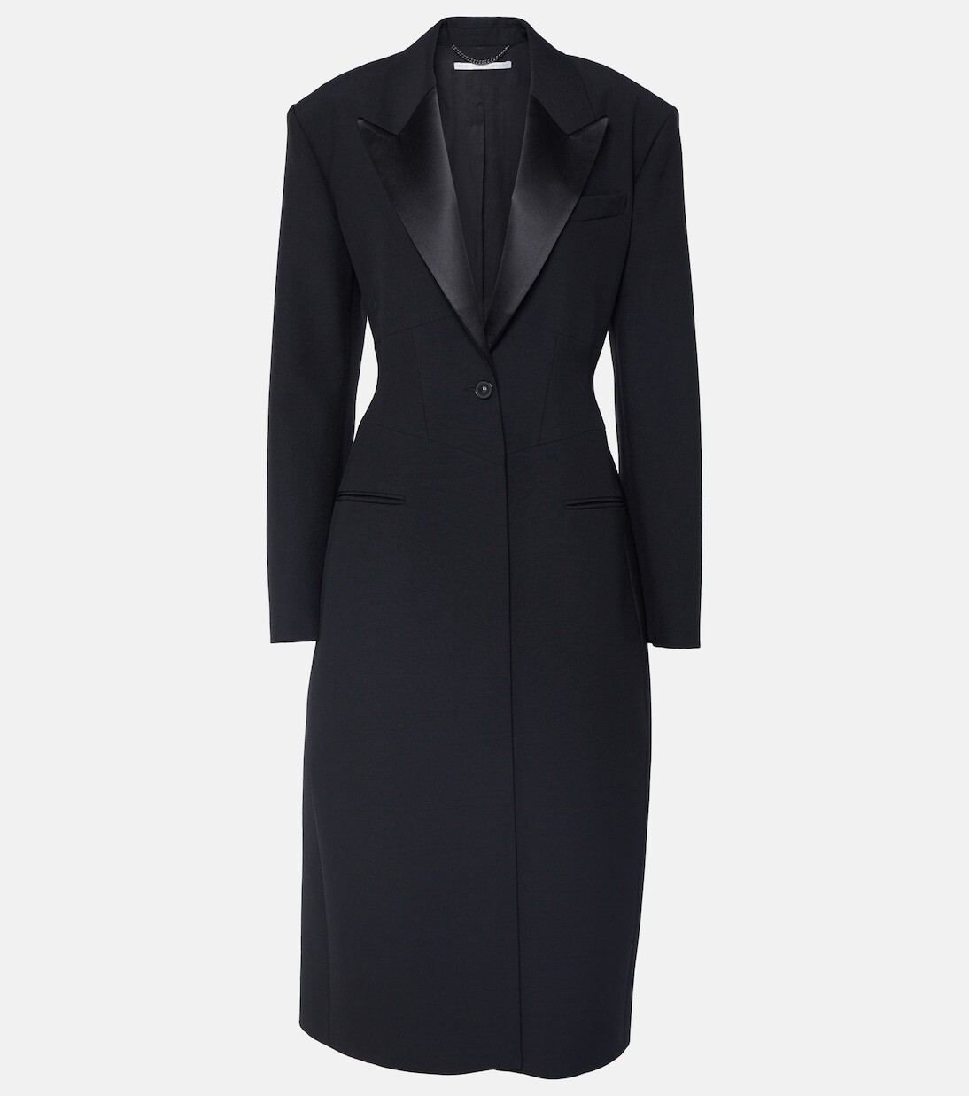 

Однобортное пальто Stella Mccartney, черный