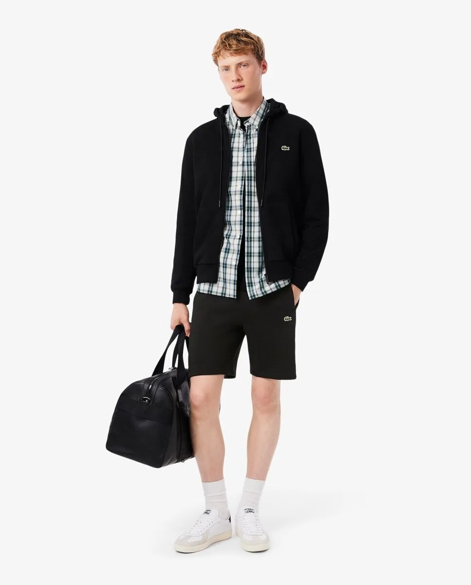 

Мужские шорты из флиса в стиле color block черного цвета Lacoste