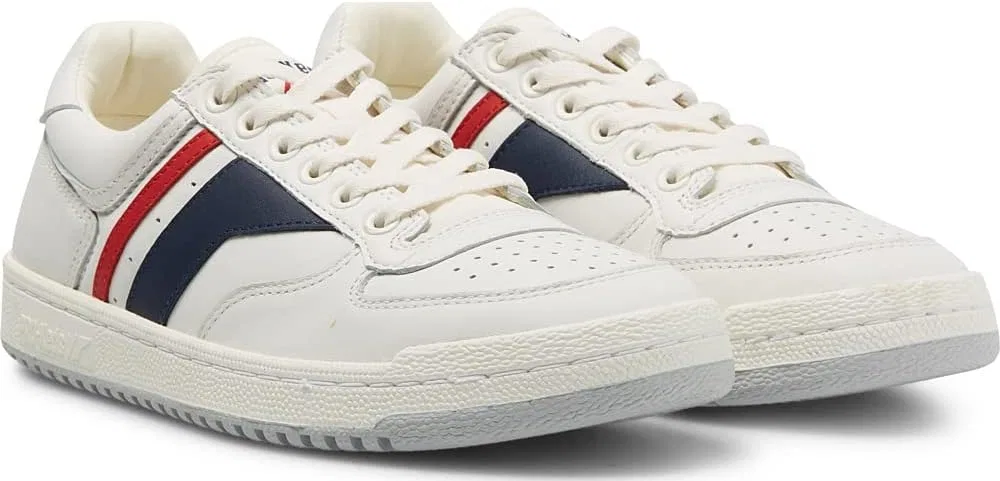Мужские модные кроссовки Keds PRO Skyhawk Lo на шнуровке, бело-сине-красная кожа — фото 3