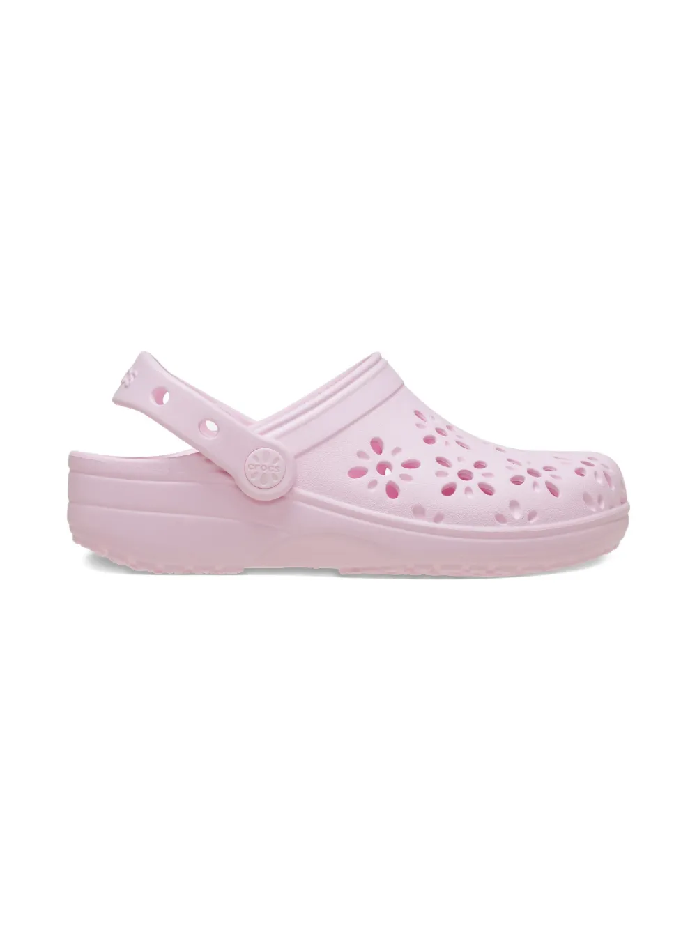 

Клоги с цветочной аппликацией Crocs Kids, розовый