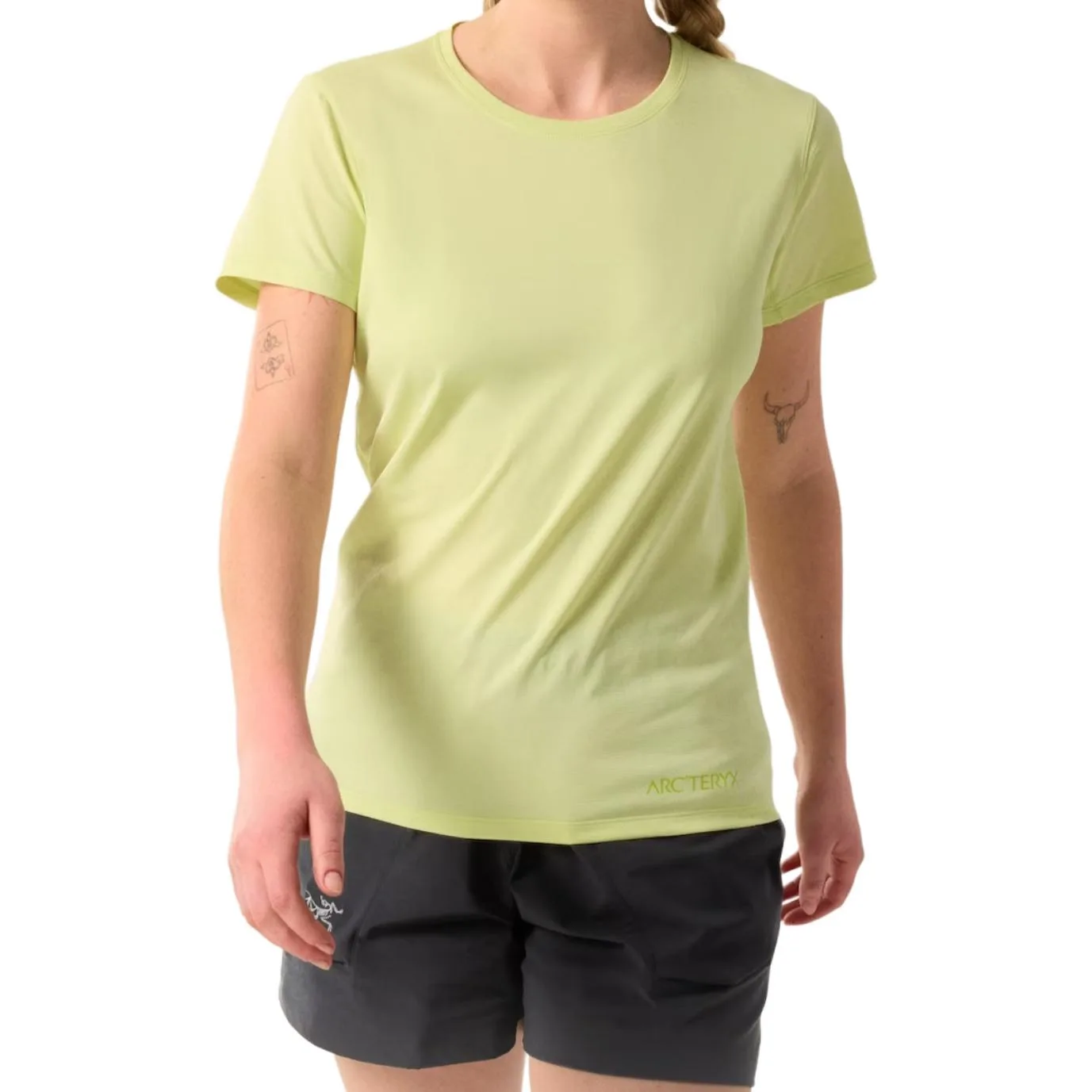 Футболка с втачным рукавом TAEMA для женщин Arcteryx, Radiant Yellow/Cheerful Green/Ray Heather/Euphoria