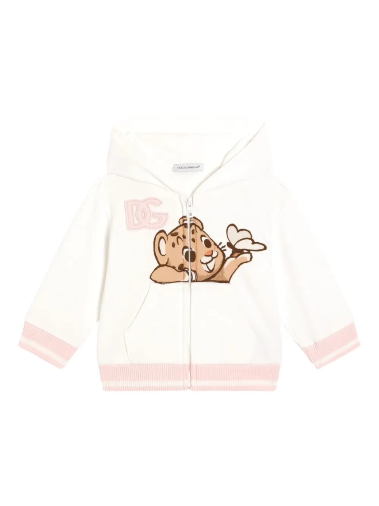 

Dolce & Gabbana Kids худи с леопардовым принтом, белый