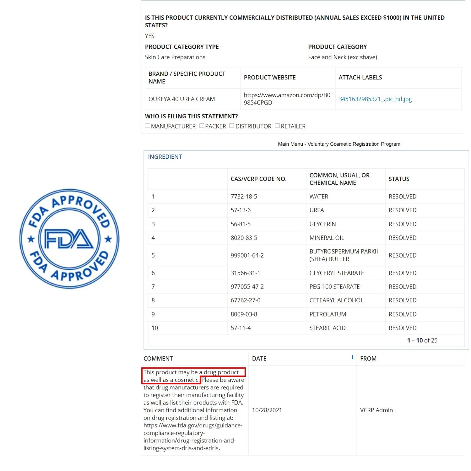 Крем-стик с мочевиной OUKEYA 40% для ног и рук, 3 шт. Oukeya — фото 4