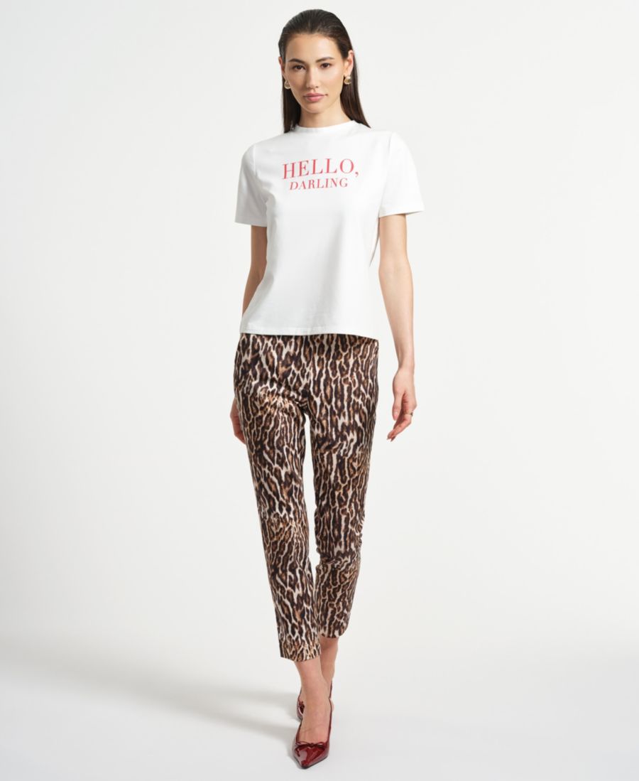 

Женская футболка с круглым вырезом и графическим принтом Isaac Mizrahi, Darling Tee