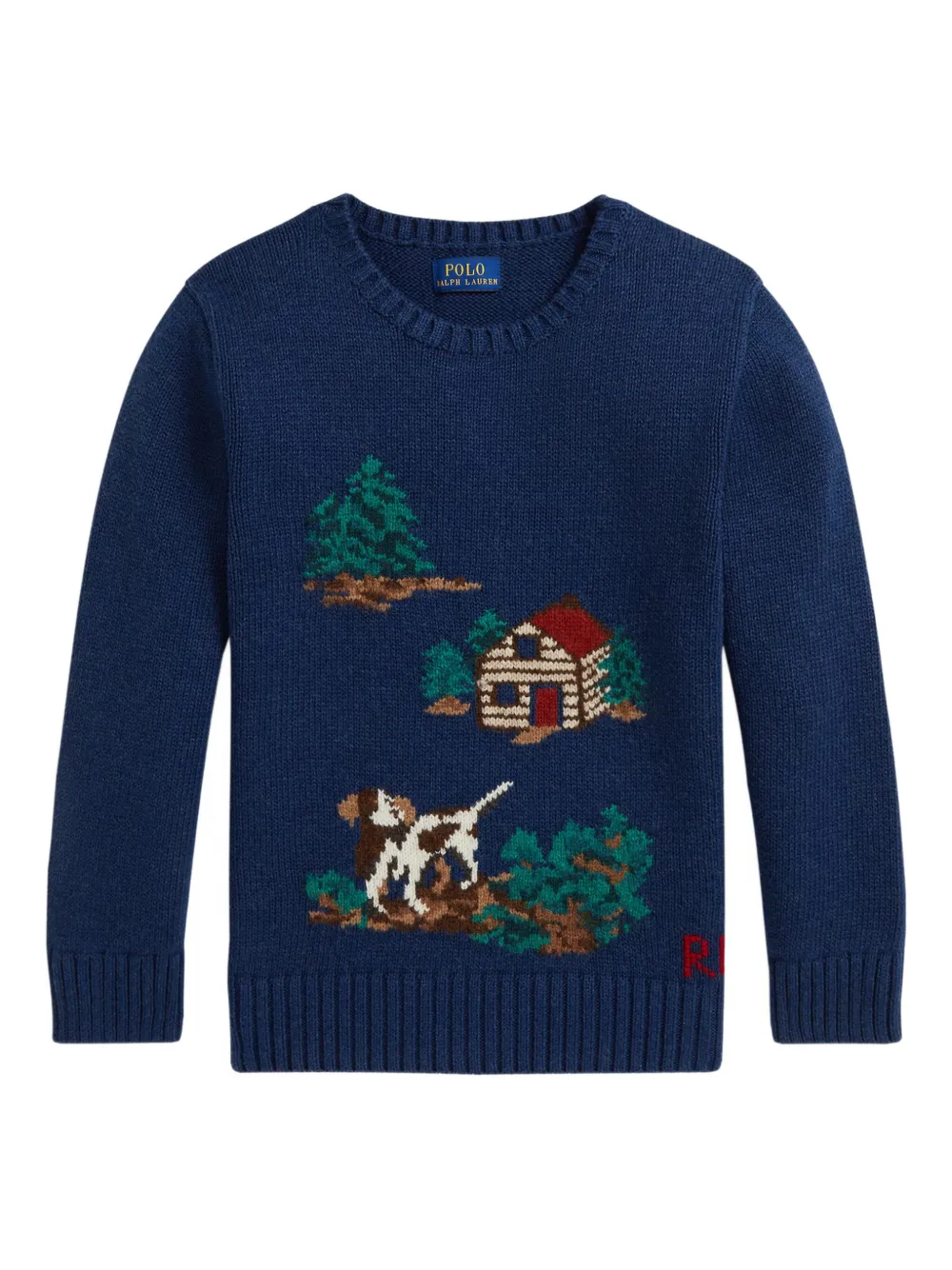 

Свитер с круглым вырезом POLO RALPH LAUREN KIDS, синий