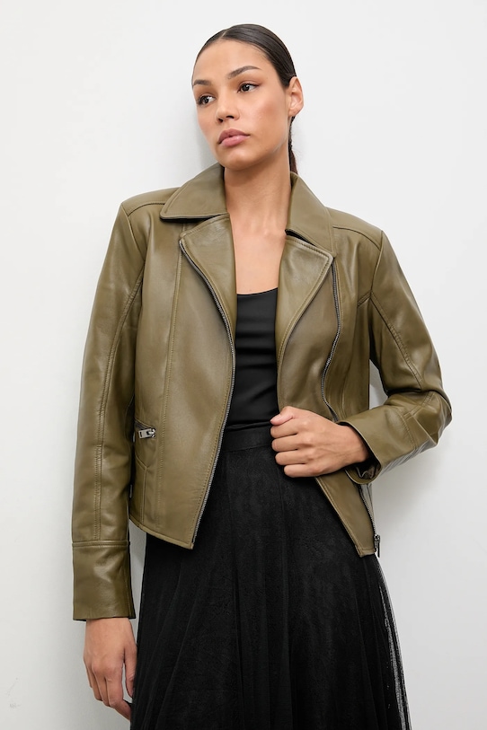 

Кожаная байкерская куртка Answear.Lab, зеленый