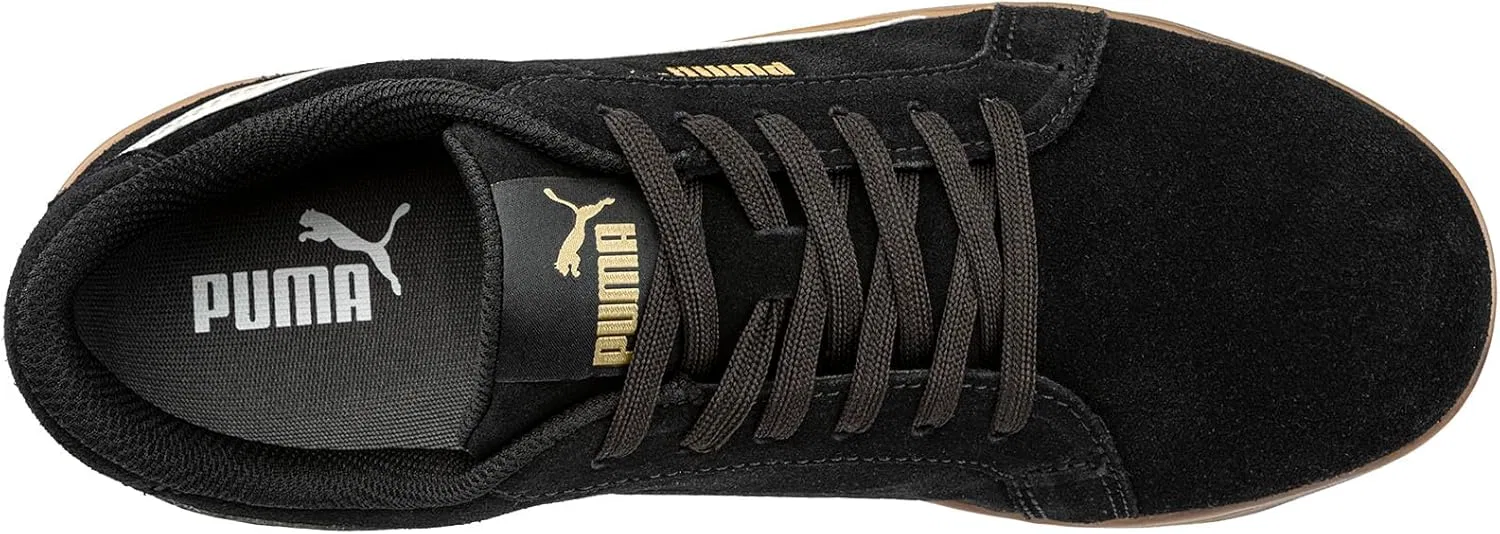 Защитные ботинки PUMA Safety Iconic Low S1PL ESD FO HRO SR унисекс, нескользящие, без металлических вставок из стекловолокна, Black White — фото 3