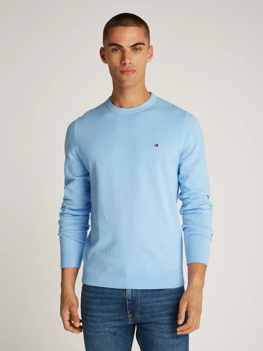 

Свитер с круглым вырезом Tommy Hilfiger "DE COTTON CREW NECK", синий