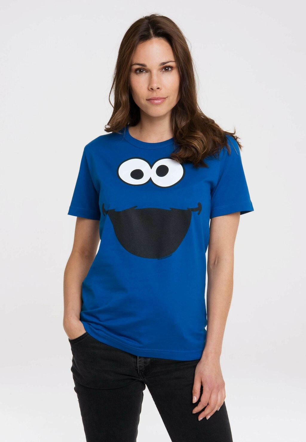 

Футболка с принтом KRÜMELMONSTER GESICHT LOGOSHIRT, синий