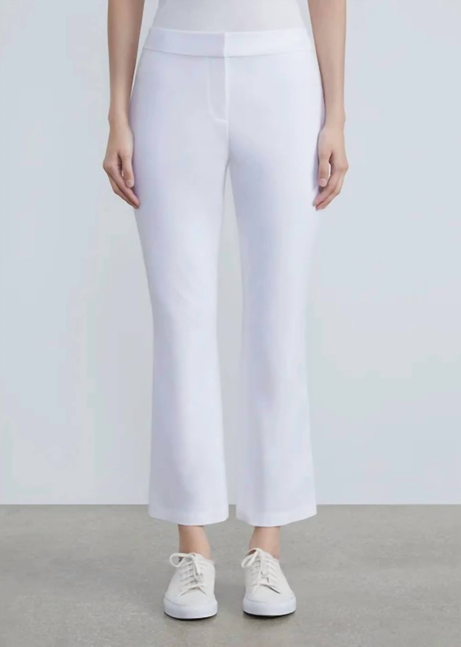 

Брюки-клеш Manhattan Skinny Flare белого цвета Lafayette 148