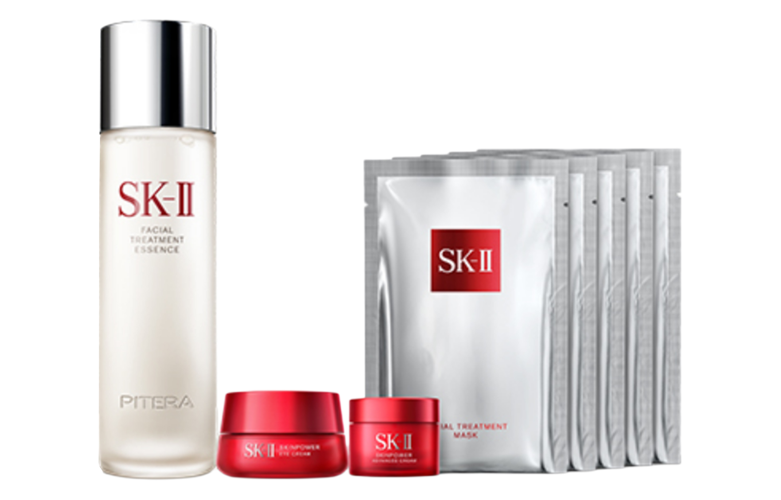 

SK-II Набор для ухода за кожей SK II Miracle Water Serums & Red Bottle Face Cream, увлажняет и питает, 8 предметов