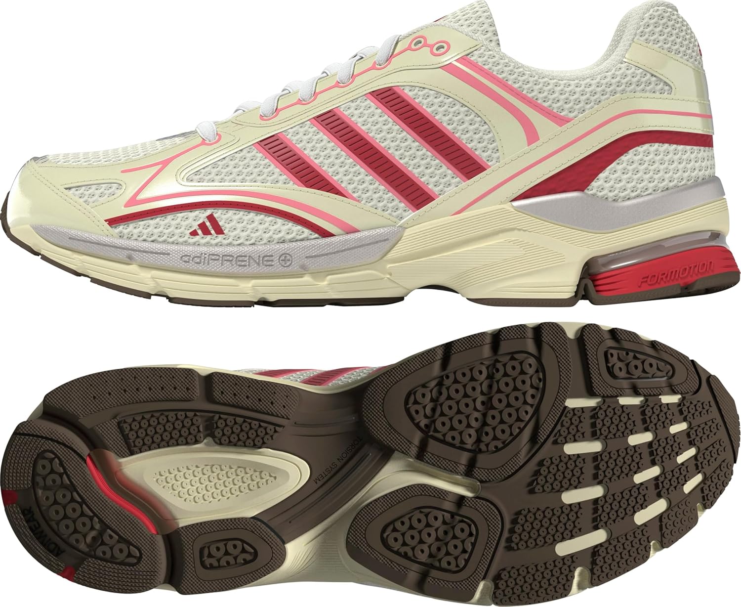 Кроссовки Adidas Унисекс Spiritain 2000, белый/розовый — фото 3