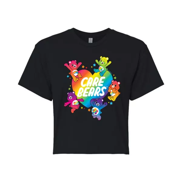 

Укороченная футболка Care Bears Pride от Juniors Licensed Character, черный