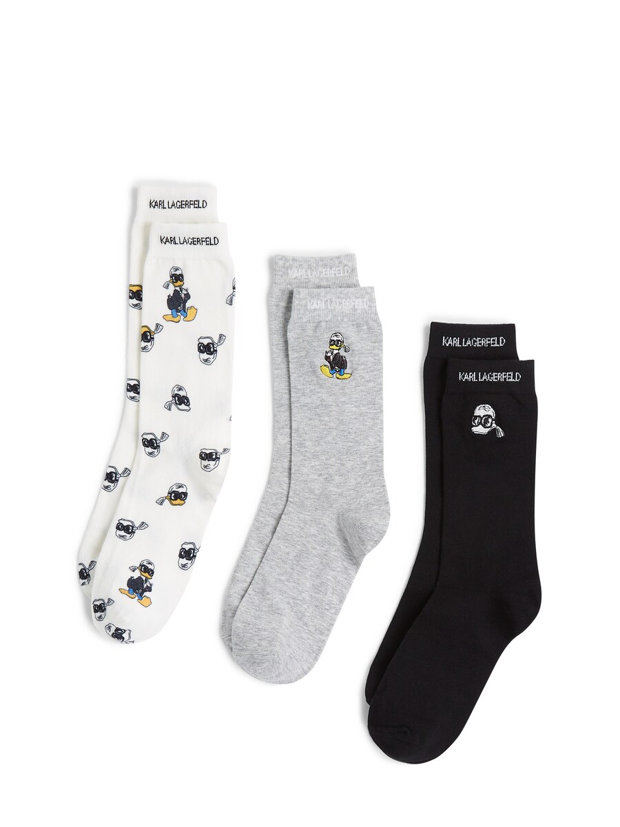 

Носки Karl Lagerfeld Disney, цвет Grey/Black/White