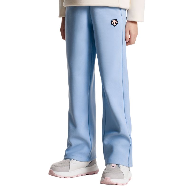 

Детские вязаные спортивные штаны в лыжном стиле Descente, lb-светлый синий