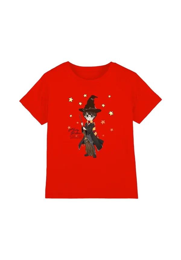 Футболка Harry Potter Quote and Stars Print T-Shirt Cotton Soul, красный