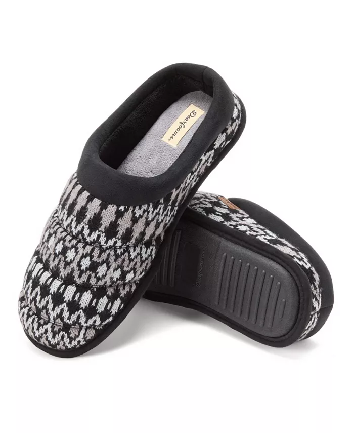Мужские домашние тапочки Asher Marled Knit Clog Dearfoams, черный — фото 3