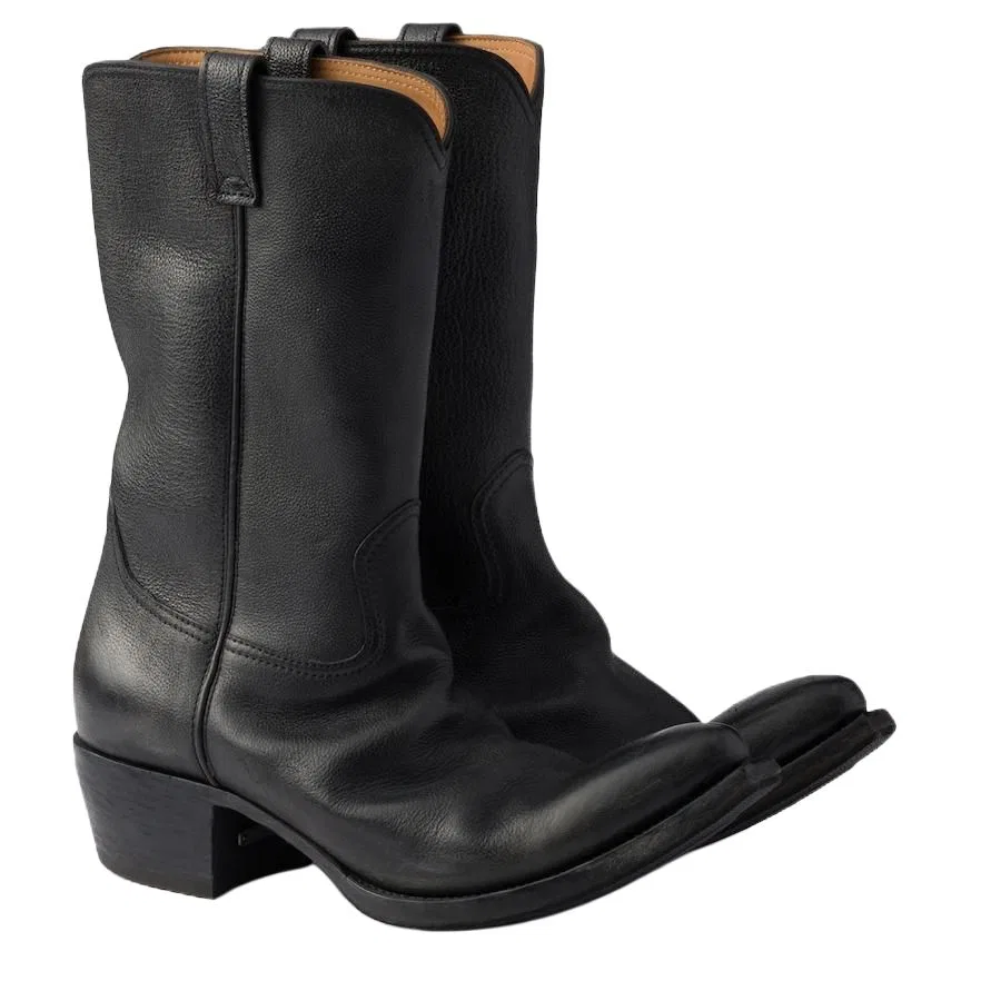 Ботинки на каблуке 5.3 см PRADA Black — фото 3