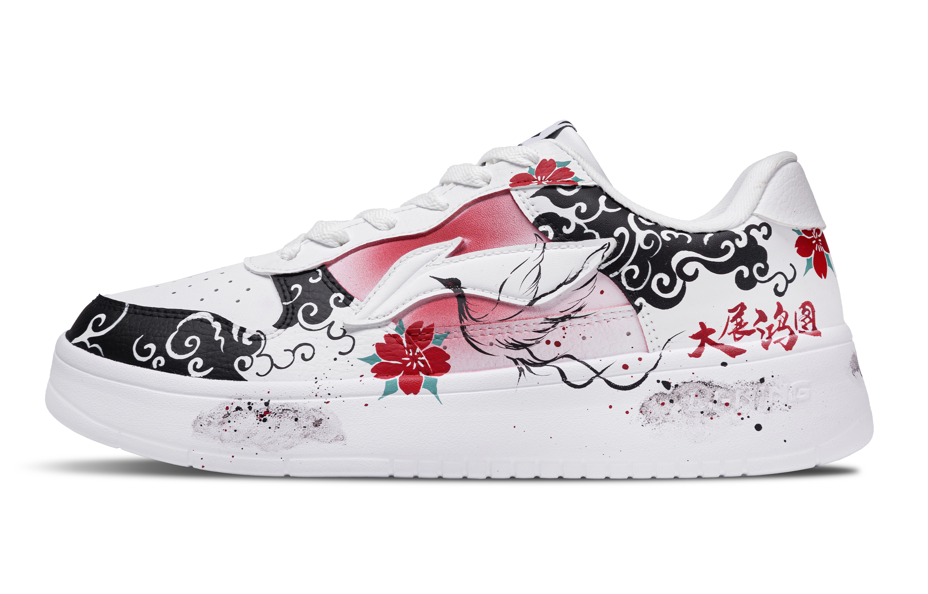 

LINING Кроссовки для скейтбординга Pontoon Boats, износостойкие, дышащие, низкие, мужские, черные