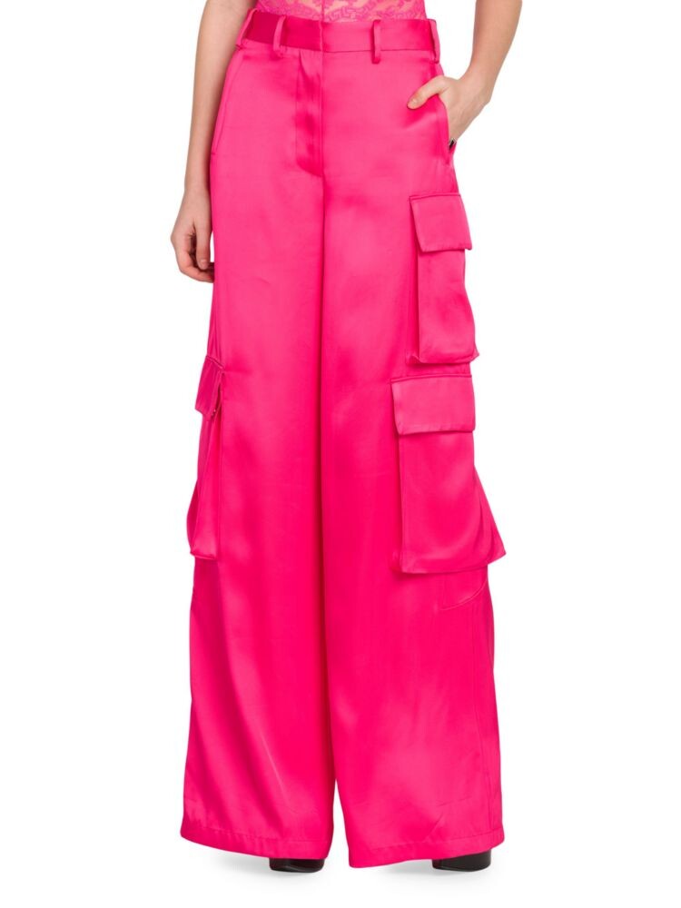 

Широкие брюки карго Duchesse Versace, цвет Tropical Pink